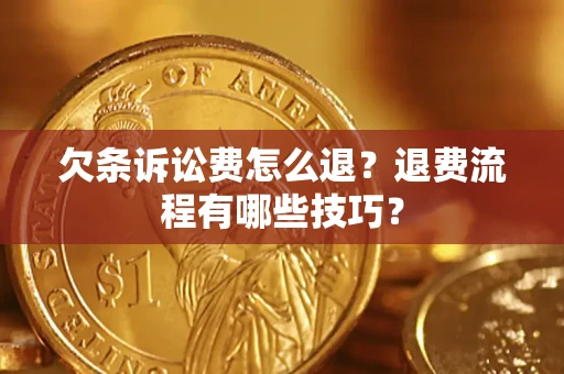 武汉欠条诉讼费怎么退？退费流程有哪些技巧？