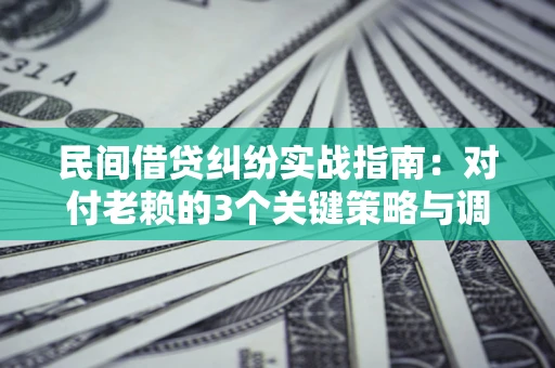 武汉民间借贷纠纷实战指南：对付老赖的3个关键策略与调解盲区解析